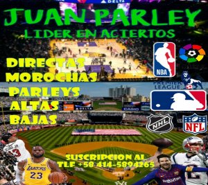 JUANPARLEY 21/07 HUBO PARLEY ESTA SEMANA VAN 5 DE 6 QUE CLASE ENTREN Y VEAN LA PRUEBAS SON HECHOS MAS QUE PALABRAS ! CERRAMOS OTRA SEMANA POSITIVA DE VERDAD SE LOS VENGO COMENTANDO MI SISTEMA DE 5X5 NO FALLA DEJE DE SER UN PERDEDOR OK +584145894265